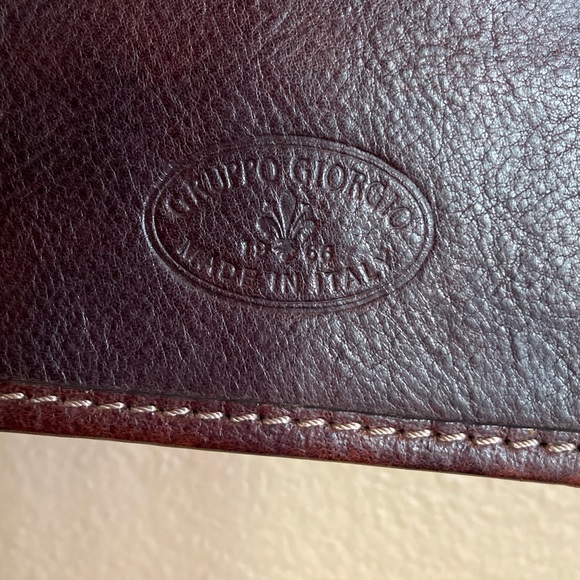 GRUPO GIORGIO 1966 Vera Pelle genuine brown leather crossbody made in Italy - Picture 4 of 16